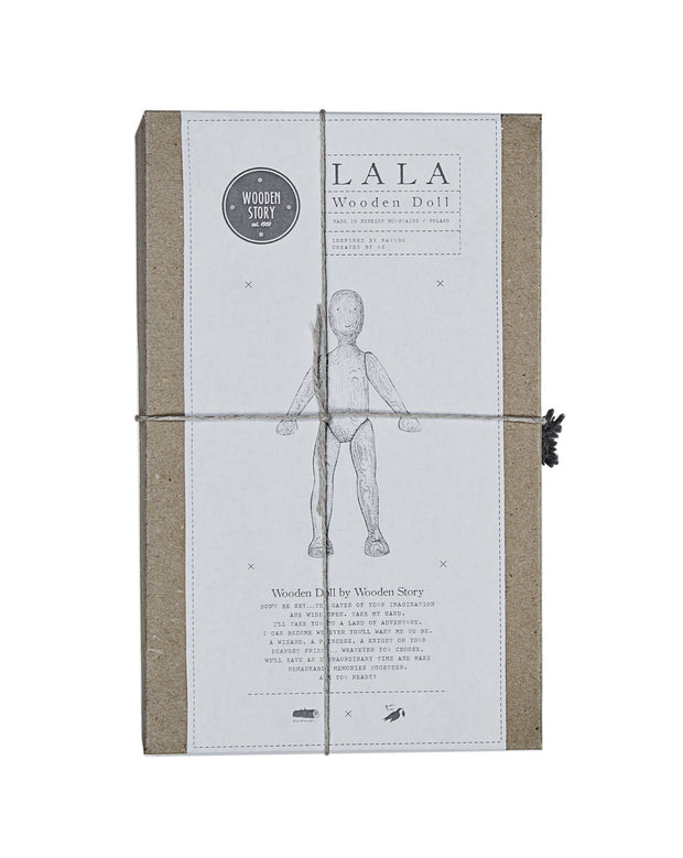 Wooden Beech Doll with Pants