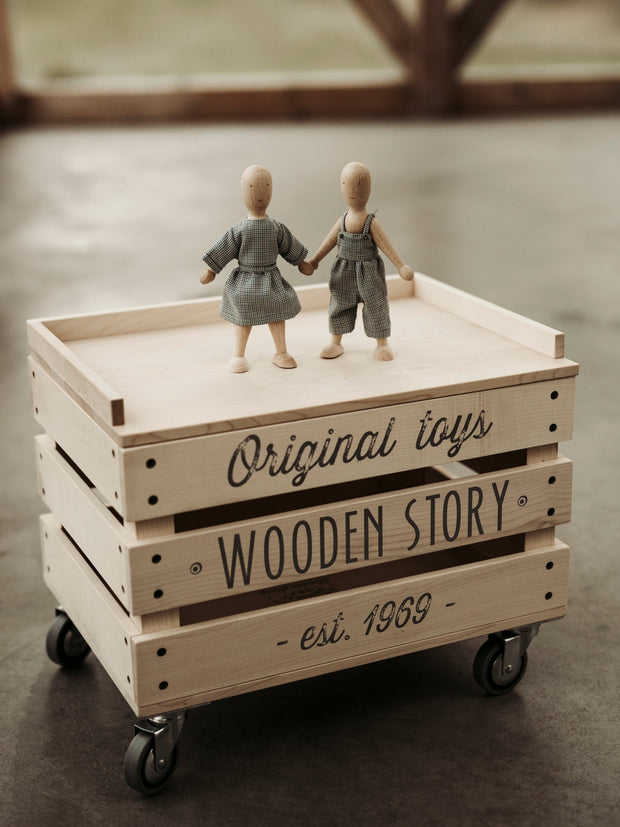 Wooden Beech Doll with Pants