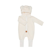 Eared Jumpsuit for Babies and Kids - Fuzzy Ecru
